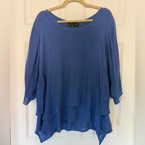 Blue Women's Top Sz L